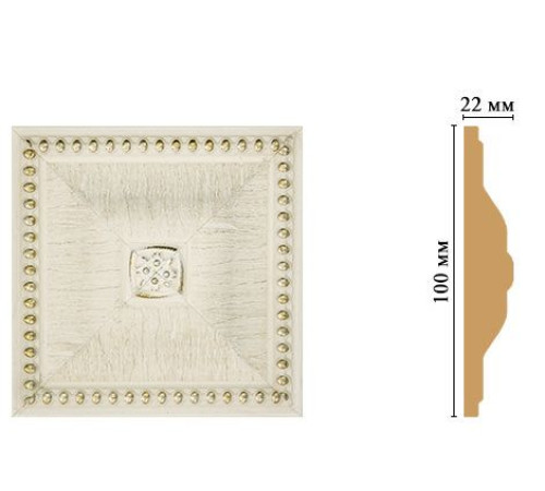 Вставка декоративная Decomaster D209-6 100x100x22 мм D209-6
