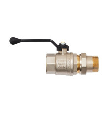 Кран шаровой Hoobs ORION с американкой 1 1/4 НР/ВР ручка-рычаг черный 15125H