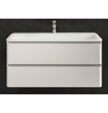 Тумба под умывальник подвесная TECE 100 см белый глянец AQM900410WH