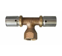 Тройник-переход пресс Rehau Rautitan RX 16-Rp 1/2-16 бронза 1513643