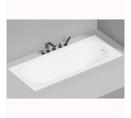 Ванна встраиваемая Salini Ornella 180х80х60 см овальная чаша S-Stone белый матовый комплект 102422M