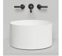 Раковина накладная Salini Armonia Round 02 45х45х2 см S-Stone белый матовый 130422M