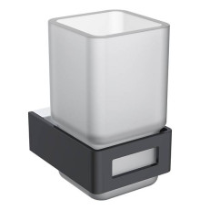 Стакан для зубных щеток подвесной Boheme Q хром/черный 10944-CR-B