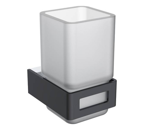 Стакан для зубных щеток подвесной Boheme Q хром/черный 10944-CR-B