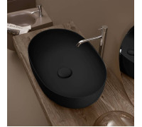 Раковина накладная Kerasan Nolita 60х40 см без отв. черный матовый 534331