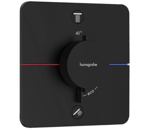 Смеситель для душа Hansgrohe ShowerSelect Comfort Q термостат на 2 потребителя черный матовый 15583670