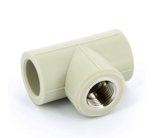 Тройник полипропиленовый FV-Plast 25х1/2х25 мм с внутренней резьбой 222026