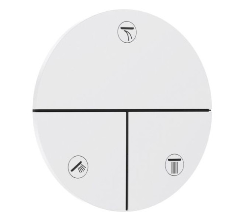 Вентиль Hansgrohe ShowerSelect Comfort S для 3 потребителей скрытый монтаж матовый белый 15558700