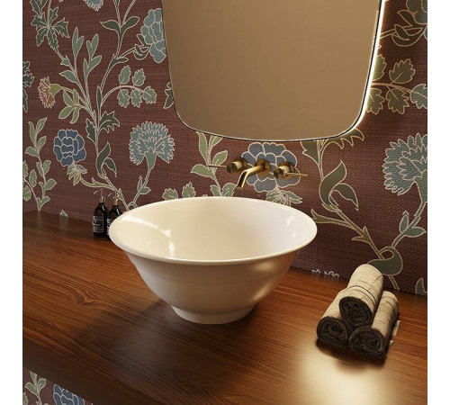 Раковина накладная TW 46 см без перелива белый глянцевый TWCL2103BL