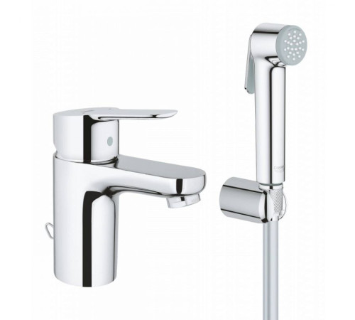 Смеситель для раковины Grohe BauEdge 78 мм гладкий с гигиеническим душем 23757000