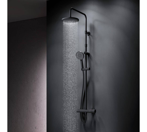 Душевая система AM.PM X-Joy с термостатом черный матовый F0785A422