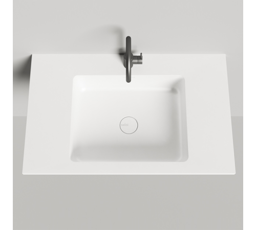 Раковина Salini Onda 80х50х16.3 см без отверстия S-Stone белый матовый 1402201M