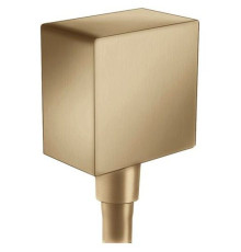 Шланговое подсоединение Hansgrohe FixFit Square с обратным клапаном шлифованная бронза 26455140