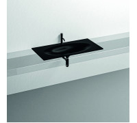 Раковина Kerasan Shape 102х52 см встраиваемая 1 отверстие черный матовый 547031