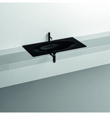 Раковина Kerasan Shape 102х52 см встраиваемая 1 отверстие черный матовый 547031