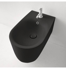 Биде подвесное Kerasan Nolita 55х35 см с креплениями WB9N черный матовый 532531