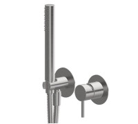 Смеситель для душа встраиваемый Newform X-STEEL 316 с ручным душем и шлангом 150 см INOX 69676EX.50.050