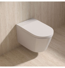 Умный унитаз Kerama Marazzi ТекВейв подвесной 38x59 см белый глянцевый KMTWWc59GWh2