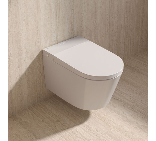 Умный унитаз Kerama Marazzi ТекВейв подвесной 38x59 см белый глянцевый KMTWWc59GWh2