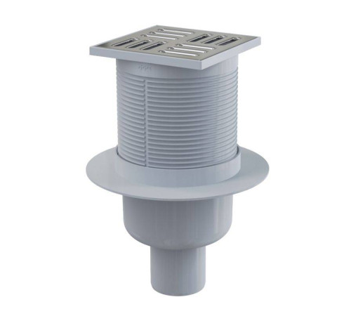 Трап для душа Alca 105х105 мм вертикальный выпуск 50 мм нержавеющая сталь APV2