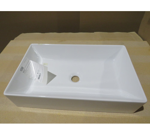 Раковина накладная GSI Kube X 370х600 мм без отверстия под смеситель белая 945311_УЦ/7