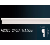 Молдинг Perfect AD325 полиуретановый 40х20х2000 мм AD325