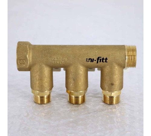Коллектор с шаровыми кранами Uni-Fitt 3/4х1/2 3 выхода 40 мм 420G3230