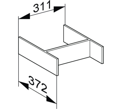 Внутренний разделитель для ящика Keuco Edition 400 372х311х80 мм белый 31599 020001
