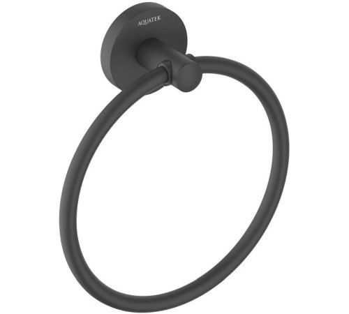 Полотенцедержатель-кольцо Aquatek Оберон матовый черный AQ4212MB