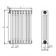 Радиатор трубчатый Rifar TUBOG 3180 6 секций боковое подключение Антрацит TUB 3180-06-AN