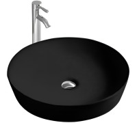 Раковина накладная Aquanet Европа 415x415x135 мм матовый черный AQ5558-MB