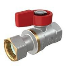 Кран шаровой Giacomini R251P-1 1/2 ВР-НГ с красной ручкой для котлов и счетчиков R251PX012
