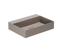 Раковина подвесная/накладная Azzurra Elegance Squared 60x45 см без отв. Tortora ELLP060450Q0TO