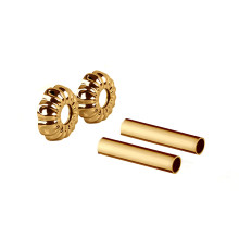 Комплект декоративных трубок SR Rubinetterie Ретро 70 мм D 18-20-1/2 золото 0497-1500D070