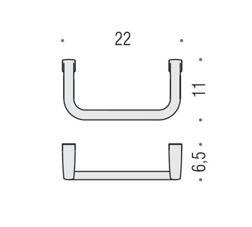 Полотенцедержатель настенный Colombo Design Lulu 22 см хром B6231.CR