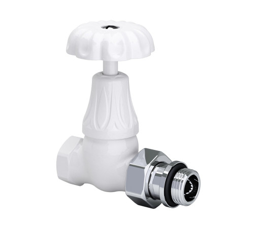 Клапан радиаторный прямой SR Rubinetterie Floral Old Style 1/2 белый 0338-1500VC0A