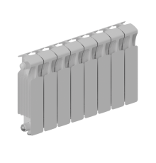 Радиатор биметаллический RIFAR MONOLIT VENTIL 300 8 секций нижнее подключение RAL 9016 MN-300-08-VR