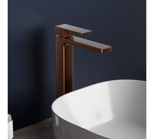 Смеситель для раковины AM.PM Gala высокий излив розовое золото 530250500