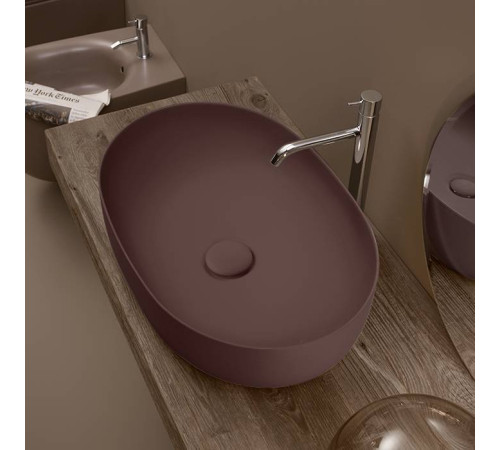 Раковина накладная Kerasan Nolita 60х40 см без отв. Borgogna matt 534375