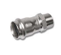 Ниппель переходной Sanha NiroPress AISI 304L ВПр-НР 22 мм x 1/2 191243G22123