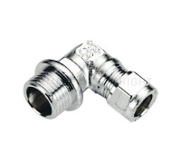 Угольник переходный латунный Tiemme 90° 10x3/8 НР хром 1130170