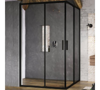 Душевая дверь Ravak Blix Slim BLSRV2K-120 черный профиль стекло Transparent X1XMG0300Z1