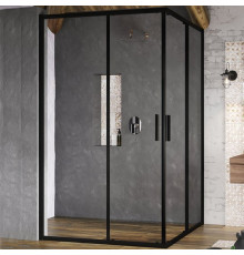 Душевая дверь Ravak Blix Slim BLSRV2K-120 черный профиль стекло Transparent X1XMG0300Z1