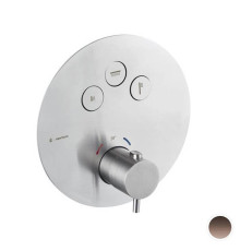 Смеситель для душа встраиваемый термостатический Newform X-STEEL 316 на 3 источника PVD Brushed copper bronze 70427EX.59.067