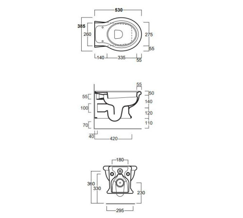 Унитаз подвесной SIMAS Lante Rimless 53х38.5 см безободковый белый LA18bi rimless