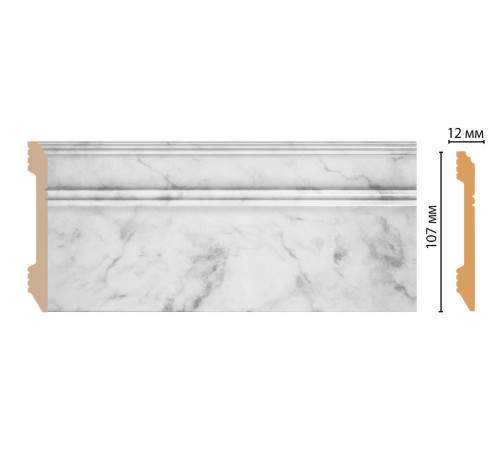 Плинтус напольный Decomaster 107x12x2400 мм D105-79