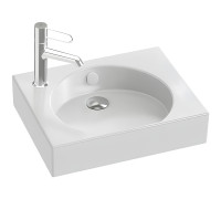 Рукомойник Jacob Delafon Odeon Rive Gauche 45 см с отверстием под смеситель белый EGN112-00