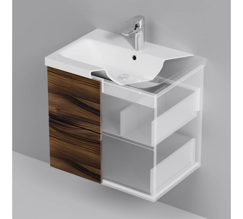 Тумба под раковину подвесная AM.PM Gem 60 см 2 ящика орех M90FHX0602HF