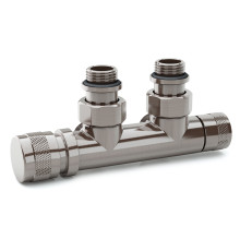 Узел нижнего подключения SR Rubinetterie Tondera угловой левый 1/2x3/4 Никель матовый 0683-1500NSE0