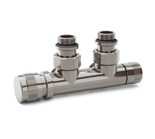 Узел нижнего подключения SR Rubinetterie Tondera угловой левый 1/2x3/4 Никель матовый 0683-1500NSE0